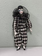 Antiek antieke harlekijnpop Harlekijn pop porselein clown, Verzamelen, Poppen, Ophalen of Verzenden, Zo goed als nieuw, H, H