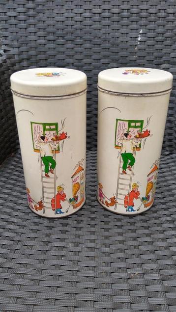 Vintage beschuitbussen 2x beschikbaar voor biedingen