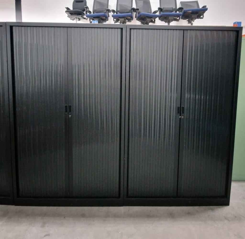 Roldeurkasten. Archiefkasten Zwart 3 stuks op voorraad, Ophalen, 100 tot 150 cm, K&o, Info@kohandelsonderneming.nl