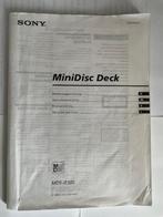 TE KOOP :  HANDLEIDING SONY MINIDISC  DECK MDS-JE500, Ophalen of Verzenden, Minidisc-speler