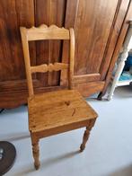 Brocante Antiek Frans houten stevig (kinder) stoeltje, Ophalen