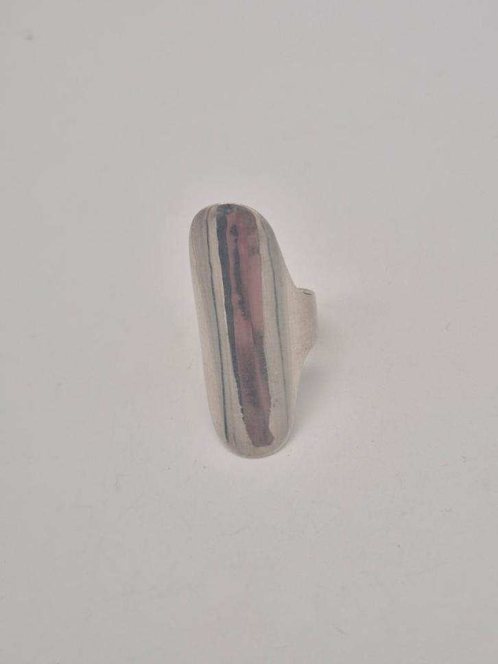 Zilveren Vintage Ring 925 maat 16.75, Sieraden, Tassen en Uiterlijk, Ringen, Gebruikt, Dame of Heer, 18 tot 19, Zilver, Zilver