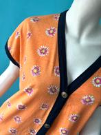 Vintage jaren 70 lounge-jurk oranje 1 maat, Verzenden, Oranje, Vintage, Knielengte