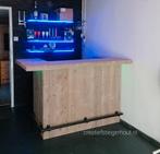 Bar steigerhout mancave koelkast zwarte steigerbuis thuis, Huis en Inrichting, Barren, Ophalen of Verzenden, Nieuw