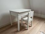 Ikea sundvik schoolbankje / kindertafel en stoel, Ophalen of Verzenden, Gebruikt, Rechthoekig