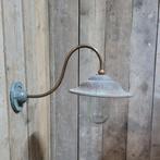 Koperen gepatineerde stallamp tuinlamp buitenlamp, Verzenden, Nieuw, Glas