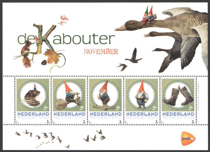Postzegels De Kabouter: November, Postzegels en Munten, Postzegels | Nederland, Postfris, Na 1940, Ophalen of Verzenden