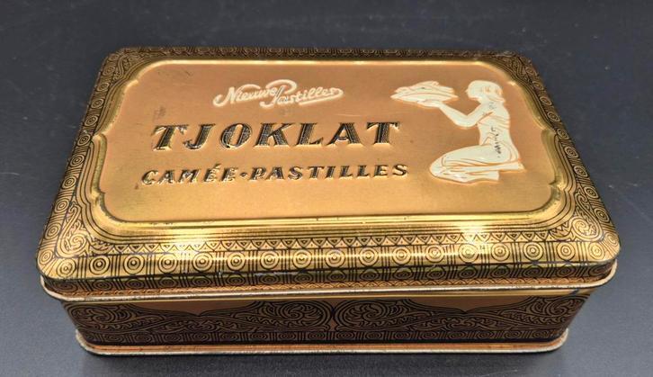 Oude Tjoklat Blik - Camee Pastilles, Verzamelen, Blikken, Gebruikt, Ophalen of Verzenden