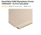GEZOCHT Knauf brio 23 WF vloerplaten, Ophalen of Verzenden, Overige materialen, Minder dan 4 cm, 15 m² of meer