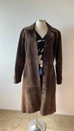 Vintage Vero Moda Trenchcoat jas suede donkerbruin maat M, Ophalen of Verzenden, Zo goed als nieuw, Maat 38/40 (M), Bruin