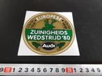 sticker audi europese zuinigheids wedstrij 1980, Verzamelen, Ophalen, Zo goed als nieuw, Bedrijf of Vereniging