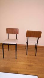 vintage Scandinavisch design stoelen, Huis en Inrichting, Stoelen, Ophalen, Twee, Zwart, Zo goed als nieuw