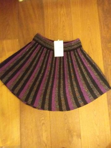 Mini Rok Zwart Paars Glitter S M Stretch Nieuw  ( Jool ) beschikbaar voor biedingen