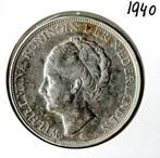 2½ Gulden - Wilhelmina 1940, Zilver, Ophalen of Verzenden, Koningin Wilhelmina, Losse munt