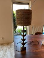 Tafellamp met zijden lampenkap, Ophalen, Zo goed als nieuw, Overige materialen, 50 tot 75 cm