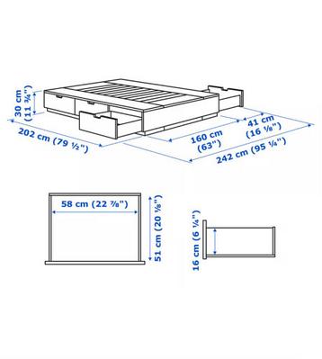 Ikea Nordli bedframe - afbeelding 2
