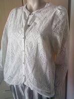 By Bar Amsterdam lichtbeige broderie blouse maat L, By bar, Verzenden, Beige, Maat 42/44 (L)