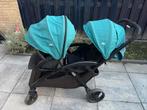 Joie Evalite duo wagen blauw, incl nestje en regenhoes, Ophalen of Verzenden, Zo goed als nieuw, Overige merken