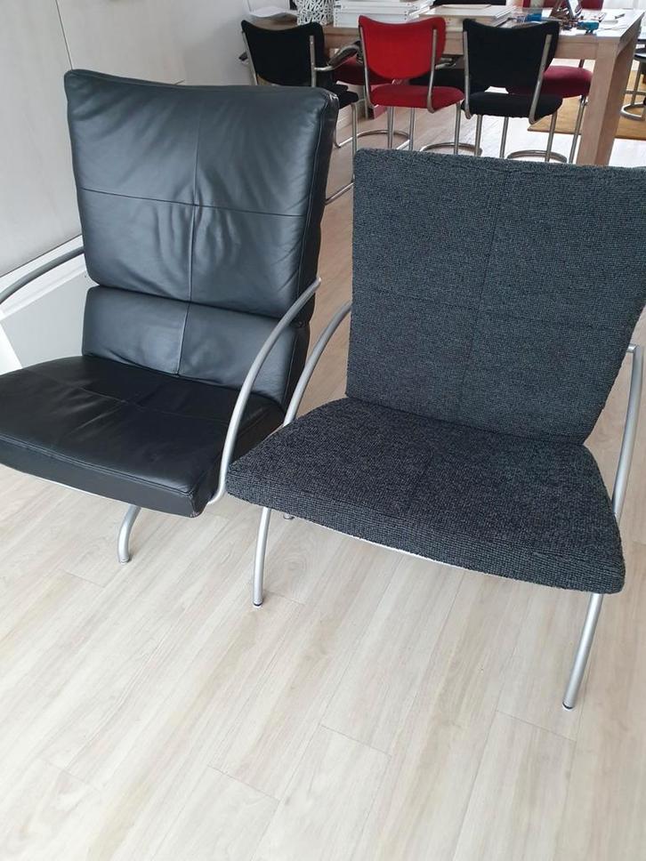 2 Harvink Uncle Sam design fauteuils waarvan 1draaifauteuil., Huis en Inrichting, Fauteuils, Zo goed als nieuw, Leer, 75 tot 100 cm