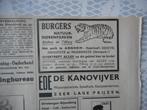 Adv. Burgers Natuurdierenparken Arnhem. 1939., Verzamelen, Tijdschriften, Kranten en Knipsels, Nederland, Knipsel(s), 1920 tot 1940