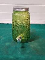 drankdispenser groen glas met kraantje, Ophalen of Verzenden