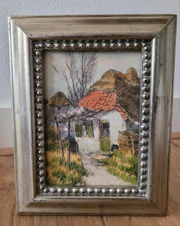 Werkje gesign. J. Garjeanne (1860-1930) 'Boerenerf' beschikbaar voor biedingen