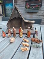 Vintage kerststal met beelden, Ophalen, Gebruikt