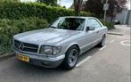 Mercedes S-Klasse 5.0 500 SEC 1982 zwart leder airco, Auto's, Mercedes-Benz, Te koop, Zilver of Grijs, Geïmporteerd, Airconditioning