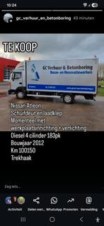 Nissan Ahtleon bakwagen  met LAADKLEP 1250KG EN SCHUIFDEUR., Auto's, Overige merken, Euro 5, Achterwielaandrijving, Grijs