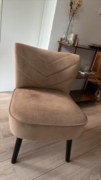 Velvet taupe poef!, Ophalen, Zo goed als nieuw, Minder dan 50 cm