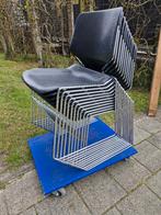 11x Matrix Krueger USA draadstaal design stoel stapelbaar, Huis en Inrichting, Stoelen, Postbus, Matrix Krueger, Zwart, Ophalen of Verzenden