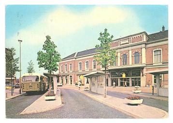 978417 Hilversum NH 1971 station Autobus Gelopen met zegel beschikbaar voor biedingen