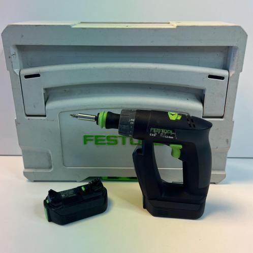 Festool CXS Li 10.8V Accu boormachine + 2 accu's en lader, Doe-het-zelf en Verbouw, Gereedschap | Boormachines, Zo goed als nieuw