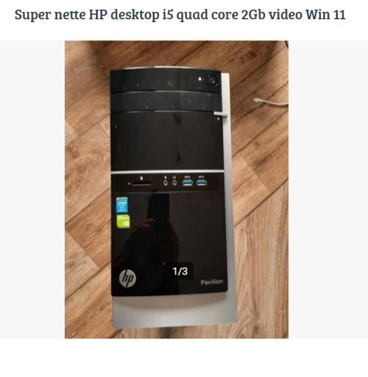 Hp desktop intel i5 quad core 2gb video nieuwste windows 11, Computers en Software, Desktop Pc's, Zo goed als nieuw, 2 tot 3 Ghz