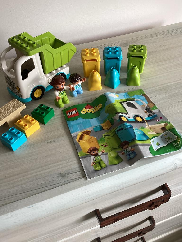 Duplo Vuilnisauto 10945 (zonder bezem), Ophalen of Verzenden, Gebruikt, Complete set, Duplo