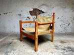 Vintage safari chair Sorlie Mobler Sarpsborg, Huis en Inrichting, 75 tot 100 cm, Gebruikt, Vintage, 75 tot 100 cm