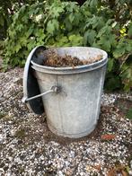 Zinken emmer., Tuin en Terras, Bloembakken en Plantenbakken, Ophalen, Minder dan 30 cm, Minder dan 60 cm, Rond