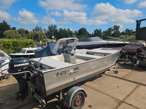 Aluminium boot inclusief 15pk 4takt, kussen set zelf lozend, Watersport en Boten, Vis- en Consoleboten, Zo goed als nieuw, 10 tot 30 pk