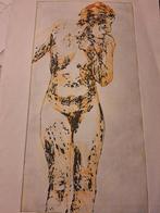 Naaktstudie ets van graficus Jan Henkel, Ophalen of Verzenden