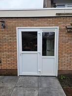 Kunststof deur met glas, Kunststof, Deurkozijn, Zo goed als nieuw, 150 tot 225 cm