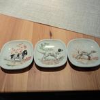 Limoges Petit Four bordjes met honden beschilderd, Ophalen of Verzenden