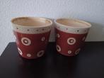 2x bloempot van Keramiek, Gebruikt, Rond, Ophalen of Verzenden, Aardewerk