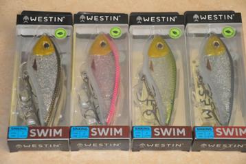 4x Westin Swim Sinking 10 cm ( 3D Headlights ) beschikbaar voor biedingen