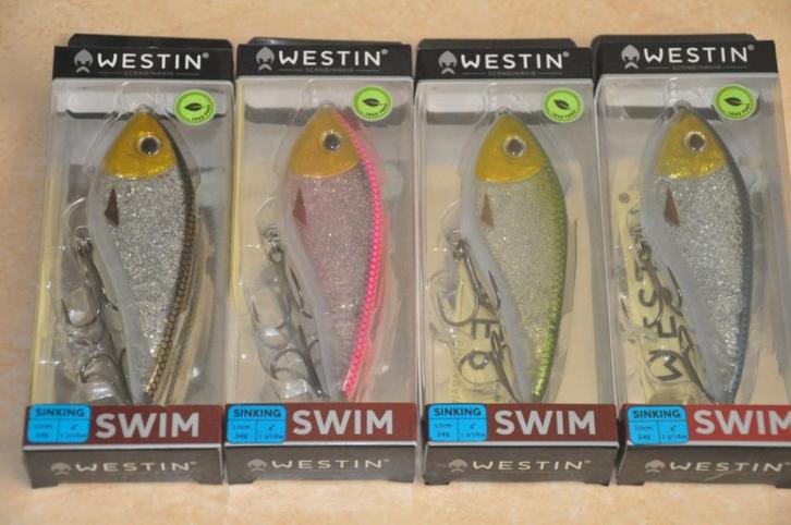 4x Westin Swim Sinking 10 cm ( 3D Headlights ), Watersport en Boten, Hengelsport | Roofvissen, Nieuw, Overige typen, Ophalen of Verzenden