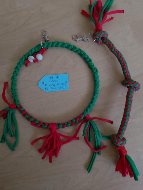 (Set 7)  schommelring en klimtouw, Dieren en Toebehoren, Overige Dieren-accessoires, Nieuw, Ophalen of Verzenden