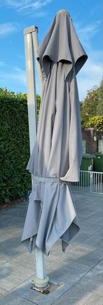 Zweefparasol antraciet 3,5x3m - Grote Tuinparasol, Tuin en Terras, Ophalen, Gebruikt, Kantelbaar, Zweefparasol