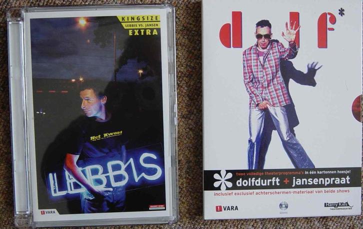 Lebbis en Jansen DVD 's - hoeft niet in 1 koop, Cd's en Dvd's, Dvd's | Cabaret en Sketches, Zo goed als nieuw, Stand-up of Theatershow