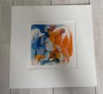 Originele Lithografie Louttre.B ModerneKunst  oranje blauw, Antiek en Kunst, Kunst | Litho's en Zeefdrukken, Ophalen of Verzenden