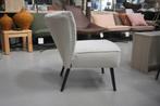 Mooie stoffen fauteuil cocktail salon grove stof naturel, Ophalen, Zo goed als nieuw, Stof, 50 tot 75 cm