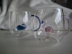 Handgeblazen Theeglazen met Figuurtje, Ophalen of Verzenden